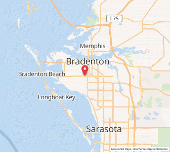 Map of South Bradenton, Florida