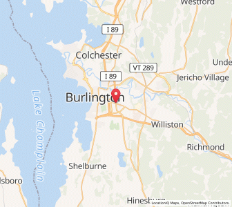 Map of South Burlington, Vermont