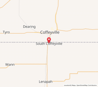 Map of South Coffeyville, Oklahoma