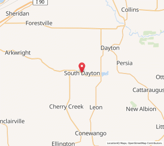 Map of South Dayton, New York