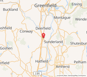 Map of South Deerfield, Massachusetts