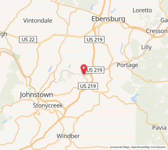 Map of South Fork, Pennsylvania