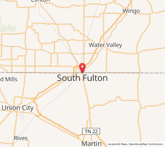 Map of South Fulton, Tennessee