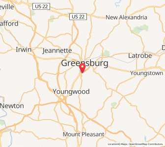 Map of South Greensburg, Pennsylvania