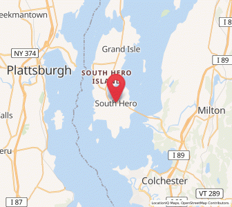 Map of South Hero, Vermont