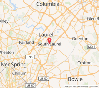 Map of South Laurel, Maryland