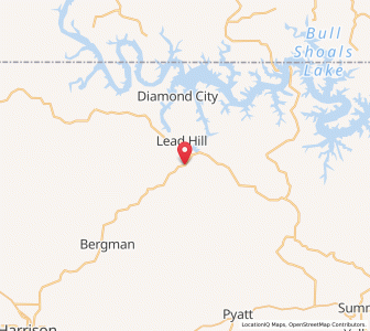 Map of South Lead Hill, Arkansas