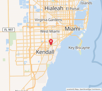 Map of South Miami, Florida