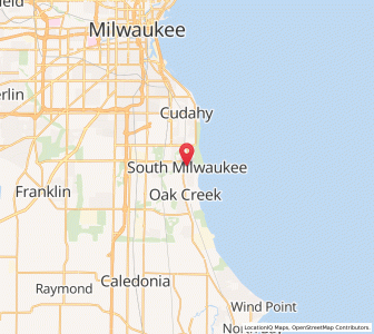 Map of South Milwaukee, Wisconsin