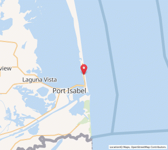 Map of South Padre Island, Texas