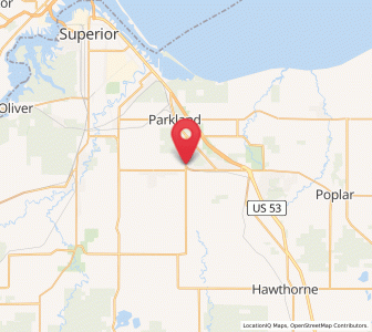 Map of South Range, Wisconsin
