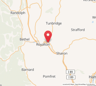 Map of South Royalton, Vermont