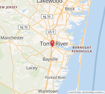 Map of South Toms River, New Jersey