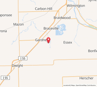 Map of South Wilmington, Illinois