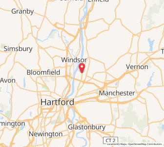 Map of South Windsor, Connecticut