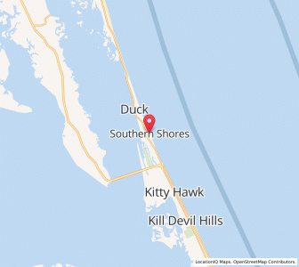 Map of Southern Shores, North Carolina