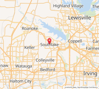 Map of Southlake, Texas