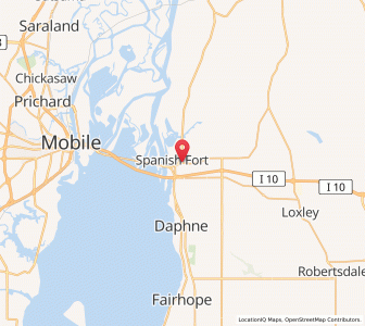 Map of Spanish Fort, Alabama