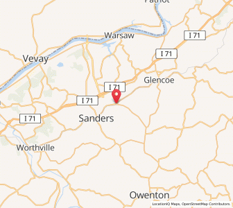 Map of Sparta, Kentucky