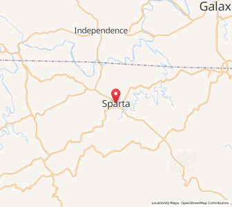Map of Sparta, North Carolina
