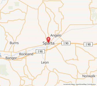 Map of Sparta, Wisconsin