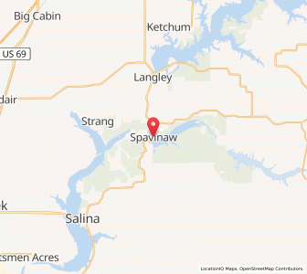 Map of Spavinaw, Oklahoma