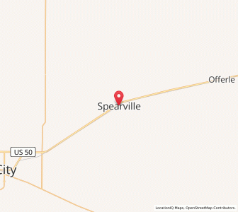 Map of Spearville, Kansas