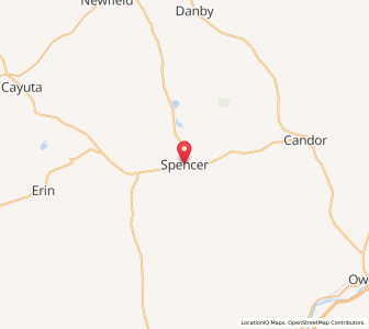 Map of Spencer, New York