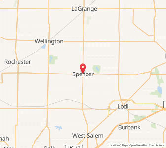 Map of Spencer, Ohio