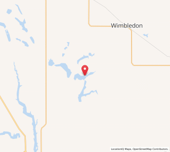 Map of Spiritwood Lake, North Dakota