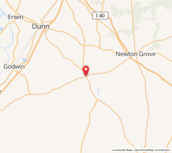 Map of Spiveys Corner, North Carolina