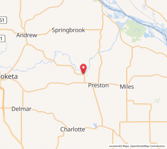 Map of Spragueville, Iowa