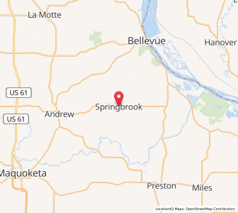 Map of Springbrook, Iowa