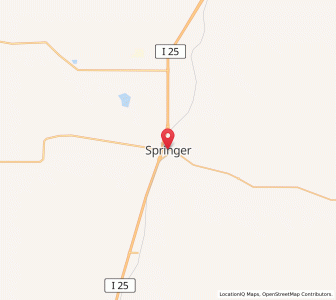 Map of Springer, New Mexico