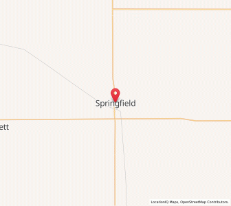 Map of Springfield, Colorado