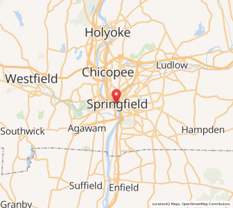 Map of Springfield, Massachusetts