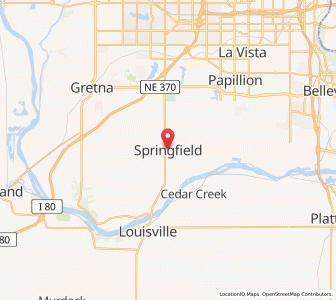 Map of Springfield, Nebraska