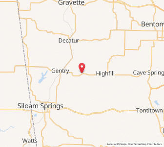Map of Springtown, Arkansas