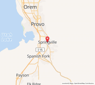 Map of Springville, Utah
