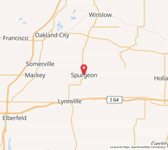 Map of Spurgeon, Indiana