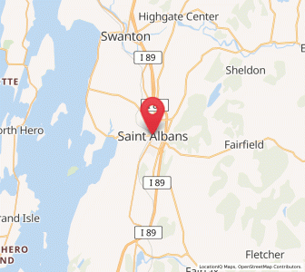 Map of St Albans City, Vermont
