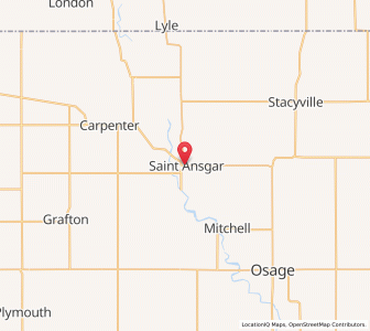 Map of St. Ansgar, Iowa