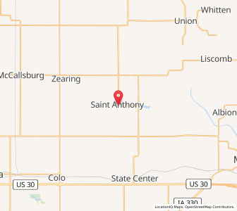 Map of St. Anthony, Iowa