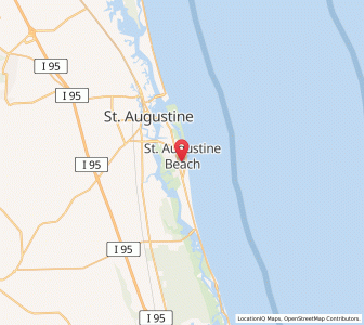 Map of St. Augustine Beach, Florida