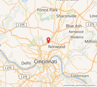 Map of St. Bernard, Ohio