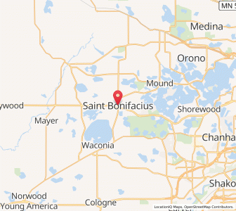 Map of St. Bonifacius, Minnesota