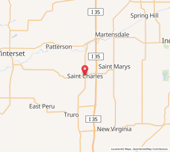 Map of St. Charles, Iowa