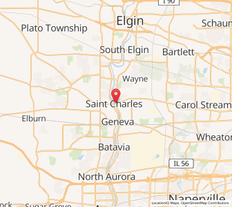 Map of St. Charles, Illinois