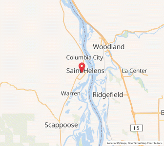 Map of St. Helens, Oregon