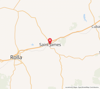 Map of St. James, Missouri